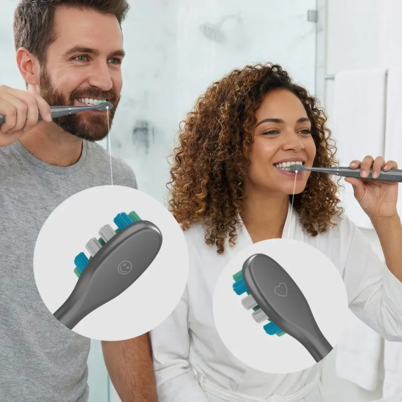 Periuta de dinti electrica cu vibratii AENO ADB0010G, 5 W, DuPont™, Timer, 5 moduri, 90 de zile cu o singura incarcare, Gri