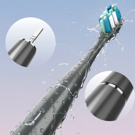 Periuta de dinti electrica cu vibratii AENO ADB0010G, 5 W, DuPont™, Timer, 5 moduri, 90 de zile cu o singura incarcare, Gri