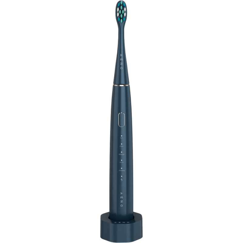 Perie de dinți electrică cu vibrații AENO ADB0010N, 5 W, DuPont™, cronometru, 5 moduri, 90 de zile cu o singură încărcare, albastru