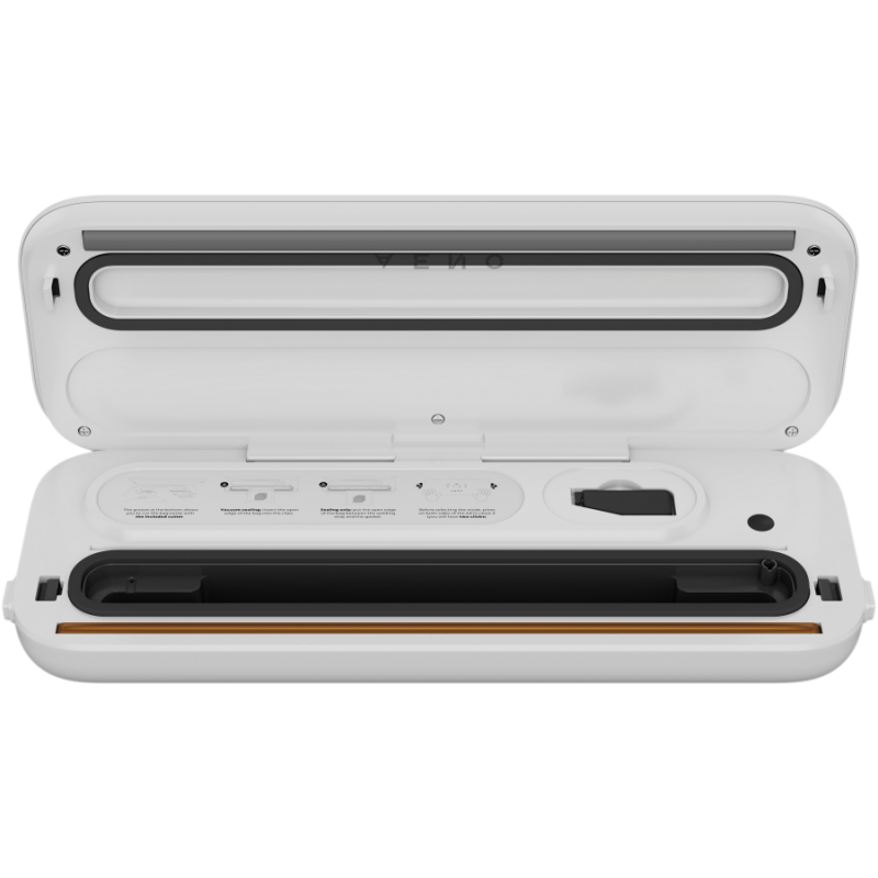 Aparat de vidat alimente AENO AVS0004W, 70 kPa, 4 moduri, Latime maxima a pungii de 30 cm, Functie automata, Buton Stop, LED, Alb