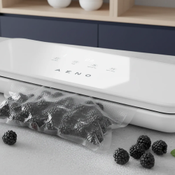 Aparat de vidat alimente AENO AVS0004W, 70 kPa, 4 moduri, Latime maxima a pungii de 30 cm, Functie automata, Buton Stop, LED, Alb