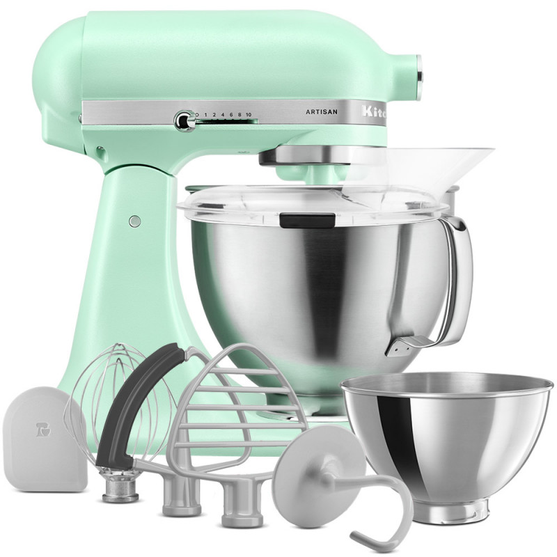 Mixer planetar KitchenAid Artisan Spearmint – Culoarea anului 2026, Model 5KSM195PSESD, 300 W, 4,7 l, Menta