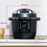 Multicooker Instant Pot Pro Max 112-0001-01-EU, 1200 W, 5,7 l, 105 kPa, 10 programe, Nutriboost, WiFi, ecran LCD, oțel inoxidabil, alb/mat