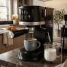 Espressor Oliver Voltz OV51171O, 1575 W, 20 bar, Disc Crema, Afisaj LED, Spumare lapte, Negru