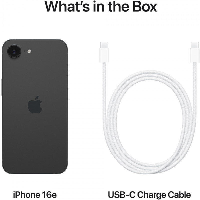 Smartphone Apple iPhone 16e, 128 GB, negru