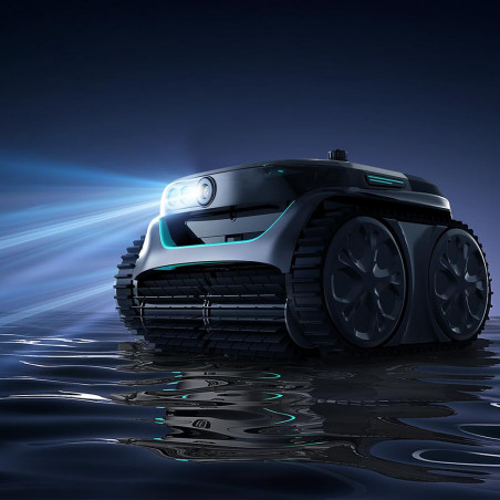 Robot fără fir pentru piscine Wybot C2 Pro Vision, 65 W, 180 min, 200 m², cameră AI, filtrare dublă, funcții autonome, negru