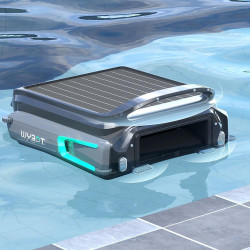 Skimer pentru curățarea suprafeței apei din piscine Wybot F1, alimentare solară / DC, până la 8 ore, 7 l, aplicație mobilă, negru