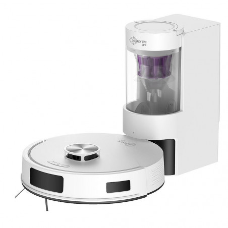Aspirator robot MAGNUM UP, 45 W, 20 000 Pa, 180 min, 230 ml, rezervor automat transparent, senzori SMART, curățare umedă/uscată, alb