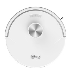 Aspirator robot MAGNUM UP, 45 W, 20 000 Pa, 180 min, 230 ml, rezervor automat transparent, senzori SMART, curățare umedă/uscată, alb