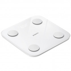 Cantar digital inteligent Xiaomi Body Composition Scale S400, Pana la 150 kg, Bluetooth,Masurare puls, Mod pentru bebelusi, Alb/Gri