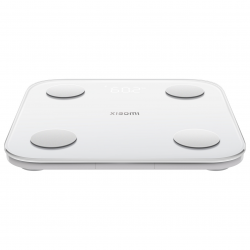 Cantar digital inteligent Xiaomi Body Composition Scale S400, Pana la 150 kg, Bluetooth,Masurare puls, Mod pentru bebelusi, Alb/Gri