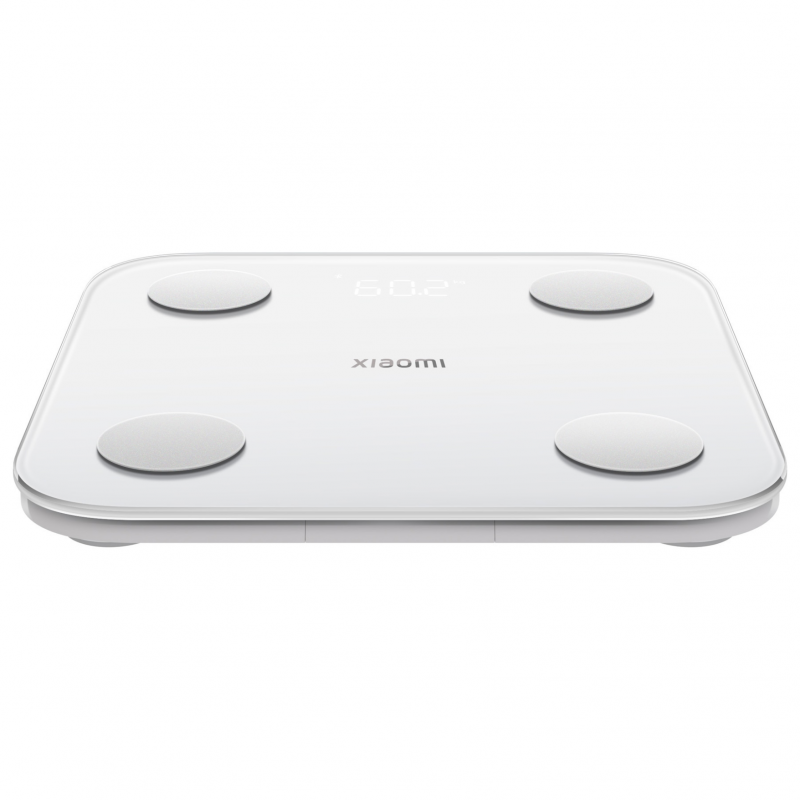 Cantar digital inteligent Xiaomi Body Composition Scale S400, Pana la 150 kg, Bluetooth,Masurare puls, Mod pentru bebelusi, Alb/Gri