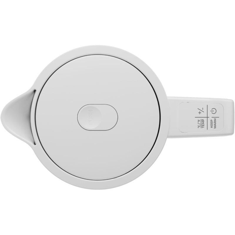 Fierbător electric AENO AEK0005, 2200 W, 1,7 l, 40-100 °C, bază rotativă la 360°, STRIX, afișaj LED, filtru, alb