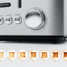 Prajitor de paine AENO ATS0003, 950 W, 6 tipuri de paine, 7 trepte de prajire, Preincalzire, Dezghetare, LED, Otel inoxidabil
