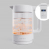 Fierbător electric AENO AEK0005, 2200 W, 1,7 l, 40-100 °C, bază rotativă la 360°, STRIX, afișaj LED, filtru, alb