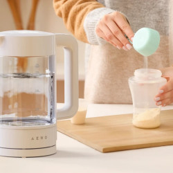 Fierbător electric AENO AEK0005, 2200 W, 1,7 l, 40-100 °C, bază rotativă la 360°, STRIX, afișaj LED, filtru, alb