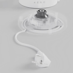 Fierbător electric AENO AEK0005, 2200 W, 1,7 l, 40-100 °C, bază rotativă la 360°, STRIX, afișaj LED, filtru, alb