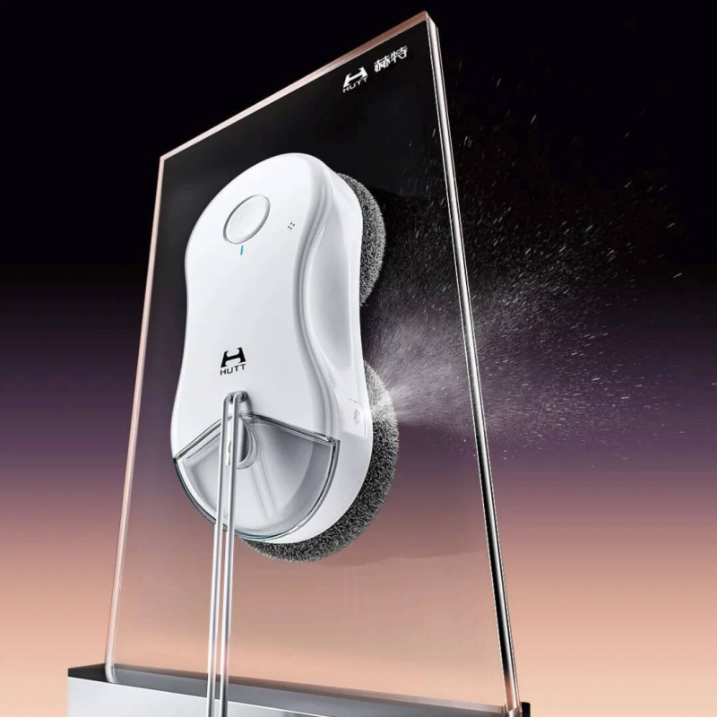 Robot de spălat geamuri HUTT DDC55 Pro, 5400 Pa, 150 m², senzori AI, algoritm inteligent, alb