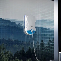 Robot de curățat geamuri HUTT 10, 6500 Pa, 55 N, 60 m², NAM 7.0, UPS, duze duble, alb