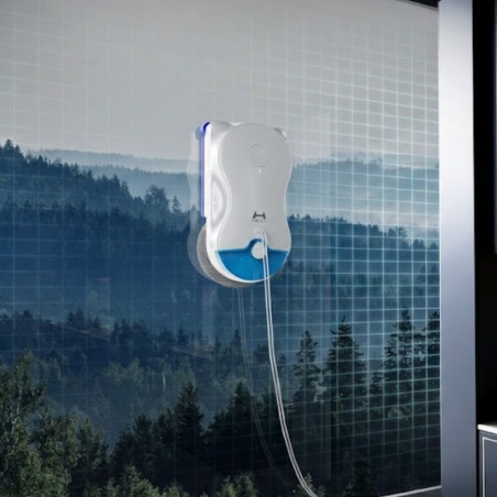 Robot de curățat geamuri HUTT 10, 6500 Pa, 55 N, 60 m², NAM 7.0, UPS, duze duble, alb