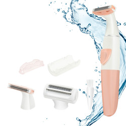 Aparat electric de ras pentru corp Skin Sense Epil, 60 min, Lama dubla, 2 capete, Uscat/umed, Alb/Coral
