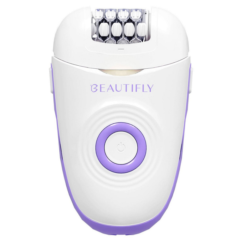 Aparat de epilat 3 în 1 Beautifly Compact Silk Epil, 60 min, 2 viteze, pentru piele umedă/uscată, USB-C, alb/violet