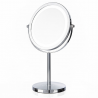 Oglindă cosmetică Beautifly Looking Glass Light, 14,5 cm, mărire 10x, USB-C, LED, reglare la 360°, argintiu