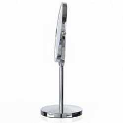 Oglindă cosmetică Beautifly Looking Glass Light, 14,5 cm, mărire 10x, USB-C, LED, reglare la 360°, argintiu