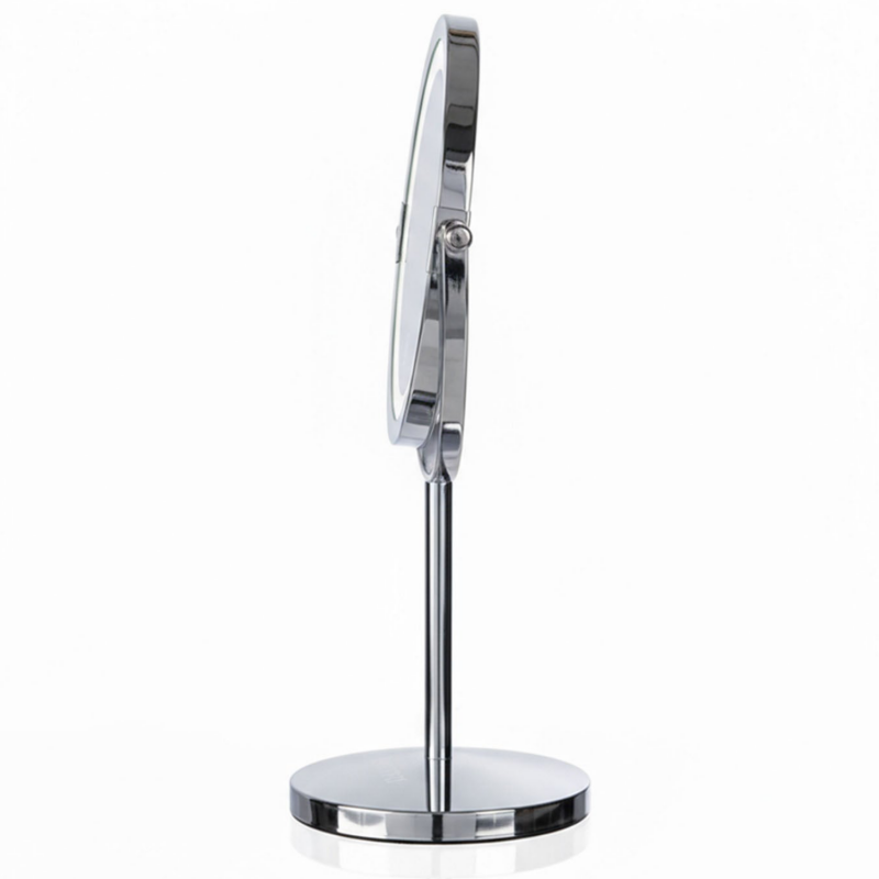 Oglindă cosmetică Beautifly Looking Glass Light, 14,5 cm, mărire 10x, USB-C, LED, reglare la 360°, argintiu