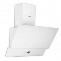 Hota Kumtel DA6-830-A0A, 650 m³/h, 60 cm, 3 viteze, Comandă mecanică, Panou din sticlă, Iluminare LED, Alb