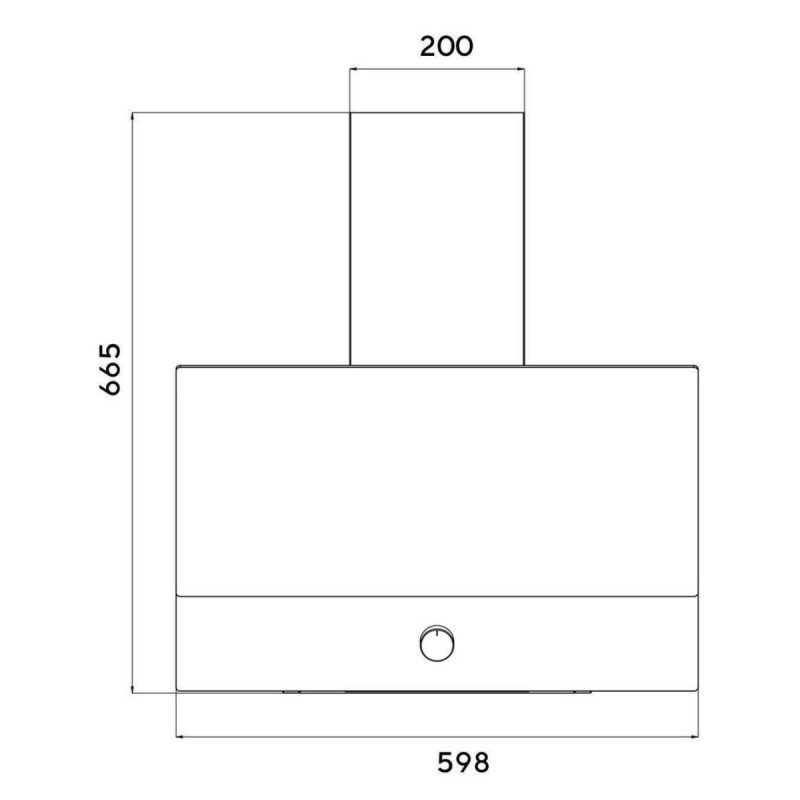 Hota Kumtel DA6-830-A0A, 650 m³/h, 60 cm, 3 viteze, Comandă mecanică, Panou din sticlă, Iluminare LED, Alb
