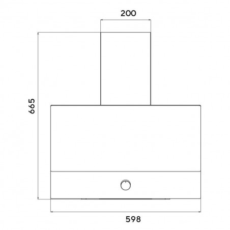 Hota Kumtel DA6-830-A0A, 650 m³/h, 60 cm, 3 viteze, Comandă mecanică, Panou din sticlă, Iluminare LED, Alb