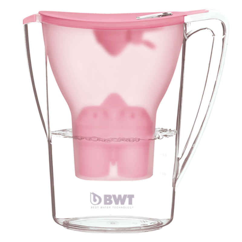 Cană de filtrare a apei Nitec BWT B706 PENGUIN, 2,7 l, Îmbogățire cu magneziu, Indicator electronic, Roz