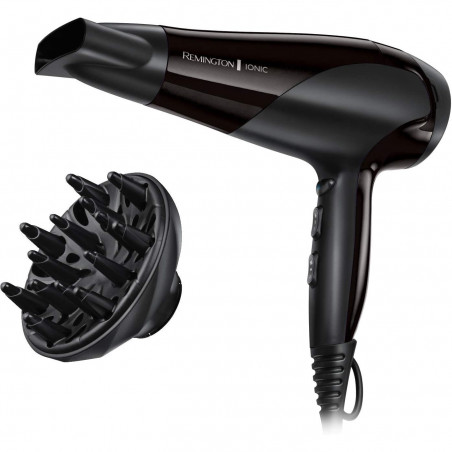 Uscător de păr Remington Power Dry Ionic D3198, 2200 W, 2 viteze, 3 niveluri de căldură, ionizare, negru