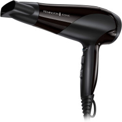 Uscător de păr Remington Power Dry Ionic D3198, 2200 W, 2 viteze, 3 niveluri de căldură, ionizare, negru