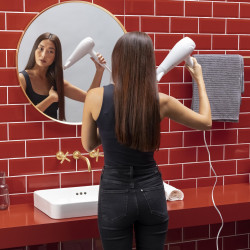 Uscător de păr Remington Power Dry Ionic D3199, 2200 W, 2 viteze, 3 niveluri de căldură, ionizare, alb