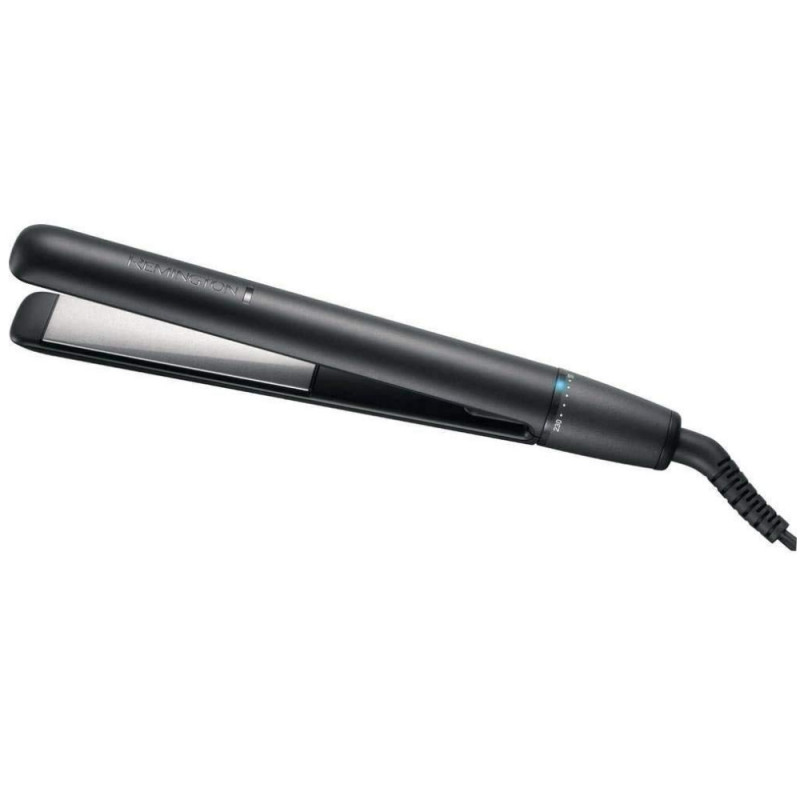 Placă de îndreptat părul Remington Ceramic Glide 230 S3700, acoperire ceramică cu titan și turmalină, 150-230 °C, 8 setări de temperatură, LED, negru