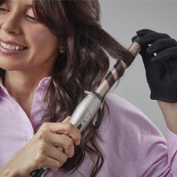 Placă de păr Remington Ci5318 Keratin Protect, Acoperire ceramică, 150-210 °C, Îmbogățită cu keratină și ulei de migdale, Bronz/aur roz