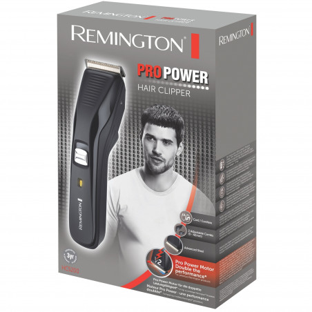 Aparat de tuns Remington HC5200 ProPower, 40 min, 0,5 mm – 4,2 cm, lame autoascuțitoare din oțel, negru