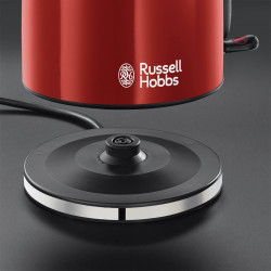 Ceainic electric Russell Hobbs Colours Plus Flame Red 20412-70, 2400 W, 1,7 l, Fierbere rapidă, Element de încălzire ascuns, Bază rotativă la 360°, Indicator, Roșu