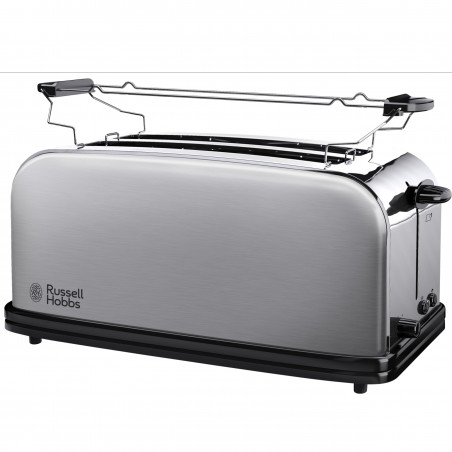 Prăjitor de pâine Russell Hobbs Adventure Oxford 21396-56, 1200 W, 2 felii, 1 compartiment, 6 niveluri de prăjire, Tava pentru firimituri, Oțel inoxidabil