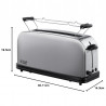 Prăjitor de pâine Russell Hobbs Adventure Oxford 21396-56, 1200 W, 2 felii, 1 compartiment, 6 niveluri de prăjire, Tava pentru firimituri, Oțel inoxidabil