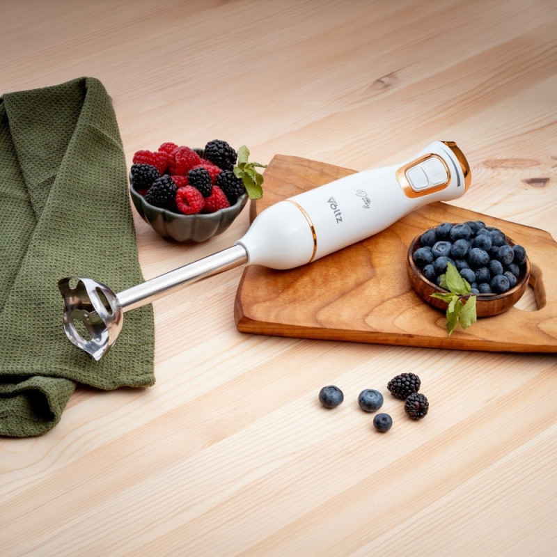 Blender Oliver Voltz Daisy OV51112W, 800W, 2 viteze, Varf din otel, Alb