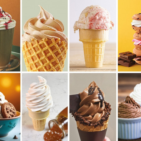 Aparat de facut inghetata 13in1 Ninja CREAMi Scoop & Swirl™ NC701EUSTGD, 800 W, 13 programe, Maneta cu 3 trepte pentru cornete, CreamiFit, Creamify, 2 cupe de 473 ml, Personalizare, Crem/Auriu