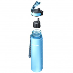 Sticla cu filtru pentru apa Aquaphor City 160046, 500 ml, Tritan, Carbune activ, Aqualen, Capac cu inchidere, Albastru glaciar