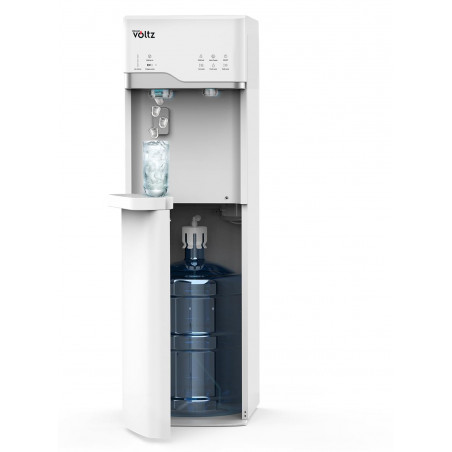 Dozator de apa cu generator de gheata Oliver Voltz OV51449G, 120-420 W, 10°-90°C, Incarcare inferioara, Racire cu compresor, Alb