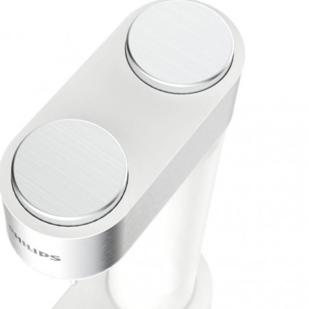 Aparat de carbonatare a apei Philips GoZero ADD4902WH/10, 1 l, Reglare a nivelului de carbonatare, Supapă de siguranță, Manual, Carcasă din oțel, Alb mat