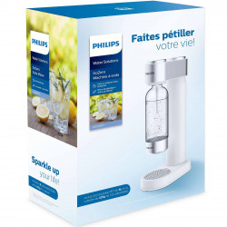 Aparat de carbonatare a apei Philips GoZero ADD4902WH/10, 1 l, Reglare a nivelului de carbonatare, Supapă de siguranță, Manual, Carcasă din oțel, Alb mat