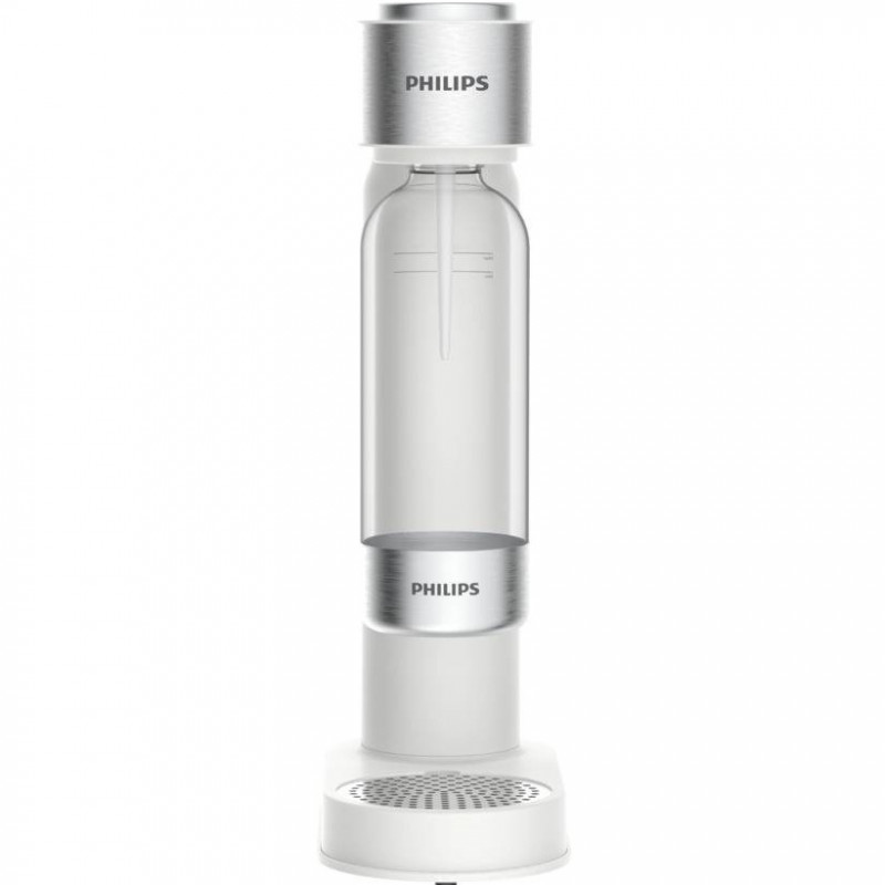 Aparat de carbonatare a apei Philips GoZero ADD4902WH/10, 1 l, Reglare a nivelului de carbonatare, Supapă de siguranță, Manual, Carcasă din oțel, Alb mat