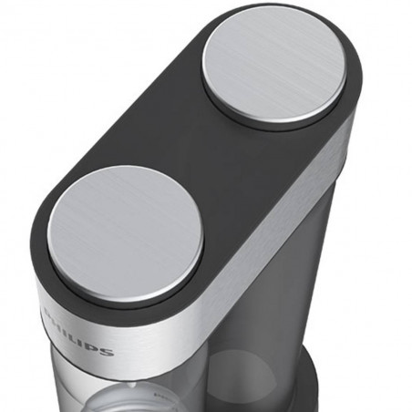 Aparat de sodă Philips GoZero ADD4902BK/10, 1 l, Reglare a nivelului de carbonatare, Manual, Supapă de siguranță, Carcasă din oțel, Negru